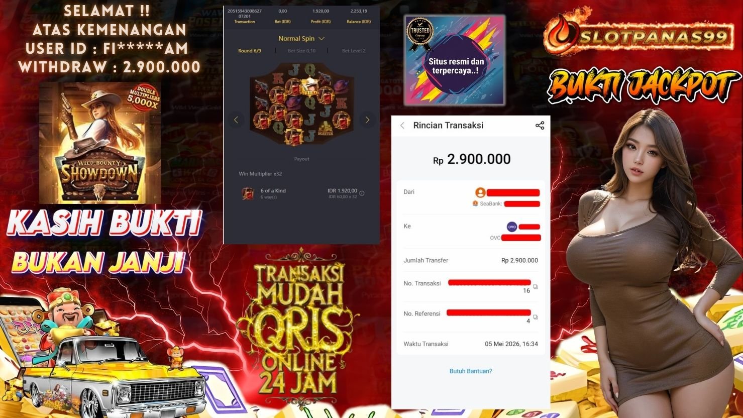 SLOTPANAS99 JACKPOT SLOT WILD BOUNTY SHOWDOWN 
